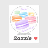 pastellfarbene Regenbogenmacarons Aufkleber (Blatt)