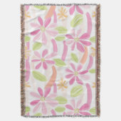 Pastellfarbene Retro-Blumen (2) Decke (Vorderseite Vertikal)