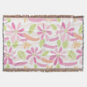 Pastellfarbene Retro-Blumen (2) Decke