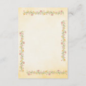 Pastellfarbene Romantische Hochzeitsinformationen  Begleitkarte (Rückseite)