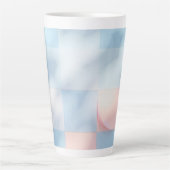 Pastellfarbene, rosa und hellblaue Becher Milchtasse (Vorderseite)