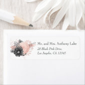 Pastellfarbene Rosa- und Schwarz-Flora-Hochzeit (Insitu)