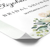 Pastellfarbene Rosen Brautparty Poster (Ecke)