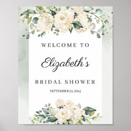 Pastellfarbene Rosen Brautparty Poster