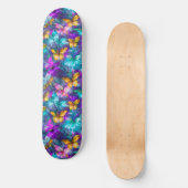 Pastellfarbene Schmetterlinge Girly Skateboard (Vorderseite)