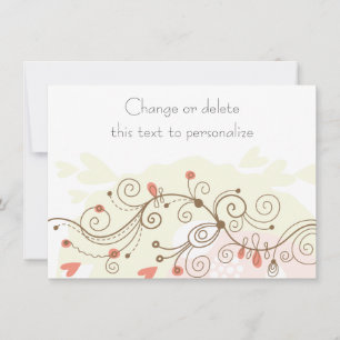 Pastellfarbene Schriftrollen und Schwünge