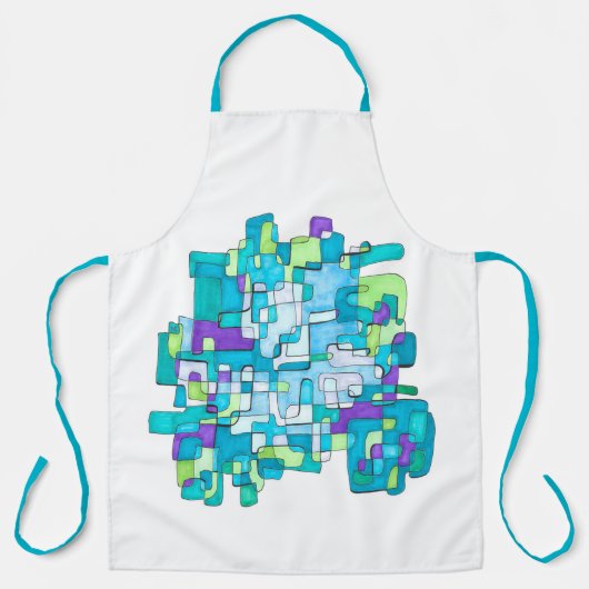 Pastellfarbene Schürze (Vorderseite)