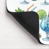 PASTELLFARBENE SOMMER-COCKTAILS UND FRÜCHTE MOUSEPAD (Ecke)
