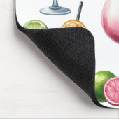 PASTELLFARBENE SOMMER-COCKTAILS UND FRÜCHTE MOUSEPAD (Ecke)