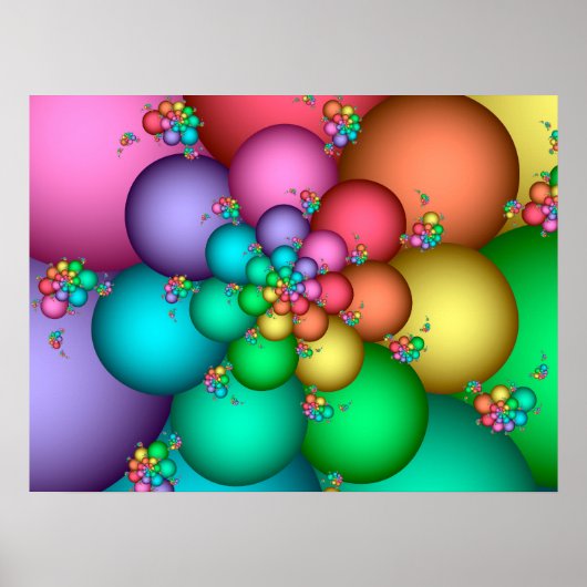 Pastellfarbene Spirale Poster (Vorne)