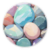 Pastellfarbene Steine Keramikknauf (Vorderseite)
