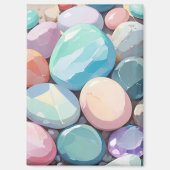 Pastellfarbene Steine Magnet (Vorderseite)
