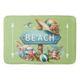 Pastellfarbene Strandmuscheln Badematte