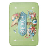 Pastellfarbene Strandmuscheln Badematte (Vorderseite Vertikal)