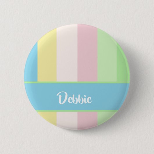 Pastellfarbene Streifen Button (Vorderseite)