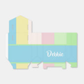 Pastellfarbene Streifen Geschenkschachtel (Ungefaltet)