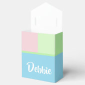 Pastellfarbene Streifen Geschenkschachtel (Geöffnet)