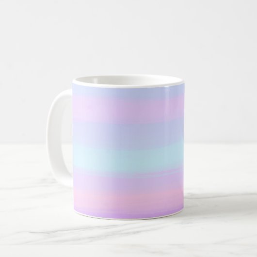 Pastellfarbene Streifen Kaffeetasse (Vorderseite Links)