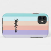 Pastellfarbene Streifen Moderne Mode Case-Mate iPhone Hülle (Rückseite (Horizontal))