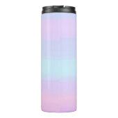 Pastellfarbene Streifen Thermosbecher (Rückseite)