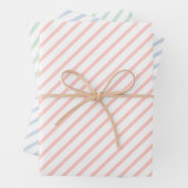 Pastellfarbene Streifen, Wrapping Paper Sheets Geschenkpapier Set (Beispiel)