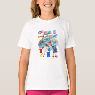 Pastellfarbene Süßigkeiten-Collage T-Shirts