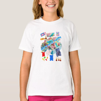 Pastellfarbene Süßigkeiten-Collage T-Shirts 