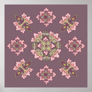 Pastellfarbene Tracera Poster
