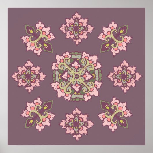 Pastellfarbene Tracera Poster (Vorne)