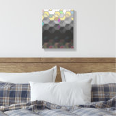 pastellfarbene und dunkle 3D-Würfel im Hintergrund Leinwanddruck (Insitu (Schlafzimmer))