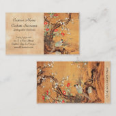 Pastellfarbene und kamellische chinesische Farbkun Visitenkarte (Vorne/Hinten)