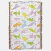 Pastellfarbene Varietät des Vogelmusters Decke (Vorderseite Vertikal)