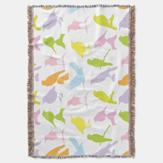 Pastellfarbene Varietät des Vogelmusters Decke (Vorderseite Vertikal)