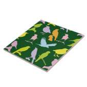 Pastellfarbene Varietät des Vogelmusters Fliese (Seite)