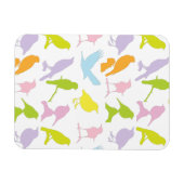 Pastellfarbene Varietät des Vogelmusters Magnet (Horizontal)