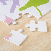 Pastellfarbene Varietät des Vogelmusters Puzzle (Seite)