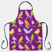 Pastellfarbene Varietät des Vogelmusters Schürze (Vorderseite)