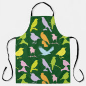 Pastellfarbene Varietät des Vogelmusters Schürze (Vorderseite)