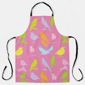 Pastellfarbene Varietät des Vogelmusters Schürze (Vorderseite)