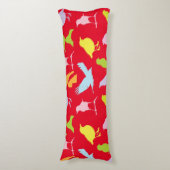 Pastellfarbene Varietät des Vogelmusters Seitenschläferkissen (Vorderseite Vertikal)