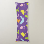 Pastellfarbene Varietät des Vogelmusters Seitenschläferkissen (Vorderseite Vertikal)