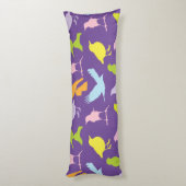 Pastellfarbene Varietät des Vogelmusters Seitenschläferkissen (Rückseite (Vertikal))