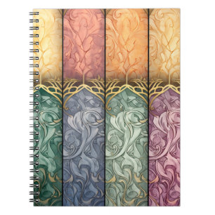 PASTELLFARBENE VERZIERTE IRISCHE FLORALE ELEMENTE NOTIZBLOCK
