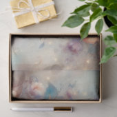 Pastellfarbene Vintage-Blumen & Dekor mit Kolibrim Seidenpapier (Geschenk)