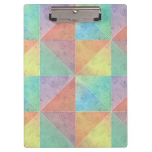 Pastellfarbene Wasserfarben Dreiecke Geometrische Klemmbrett