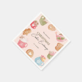Pastellfarbene Weihnachtsplätzchen-Tauschparty Serviette (Ecke)