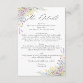 Pastellfarbene Wildblumen-Aquarell-Blumengarten-Ho Begleitkarte (Vorderseite)