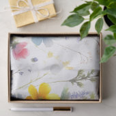 Pastellfarbene Wildblumen Decoupage Seidenpapier (Geschenk)