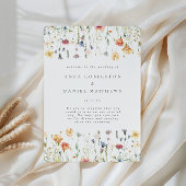 Pastellfarbene Wildblumen-Hochzeitsprogramm Programm