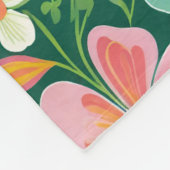 Pastellfarbene Wildblumen in rosa, Lila orange und Fleecedecke (Ecke)
